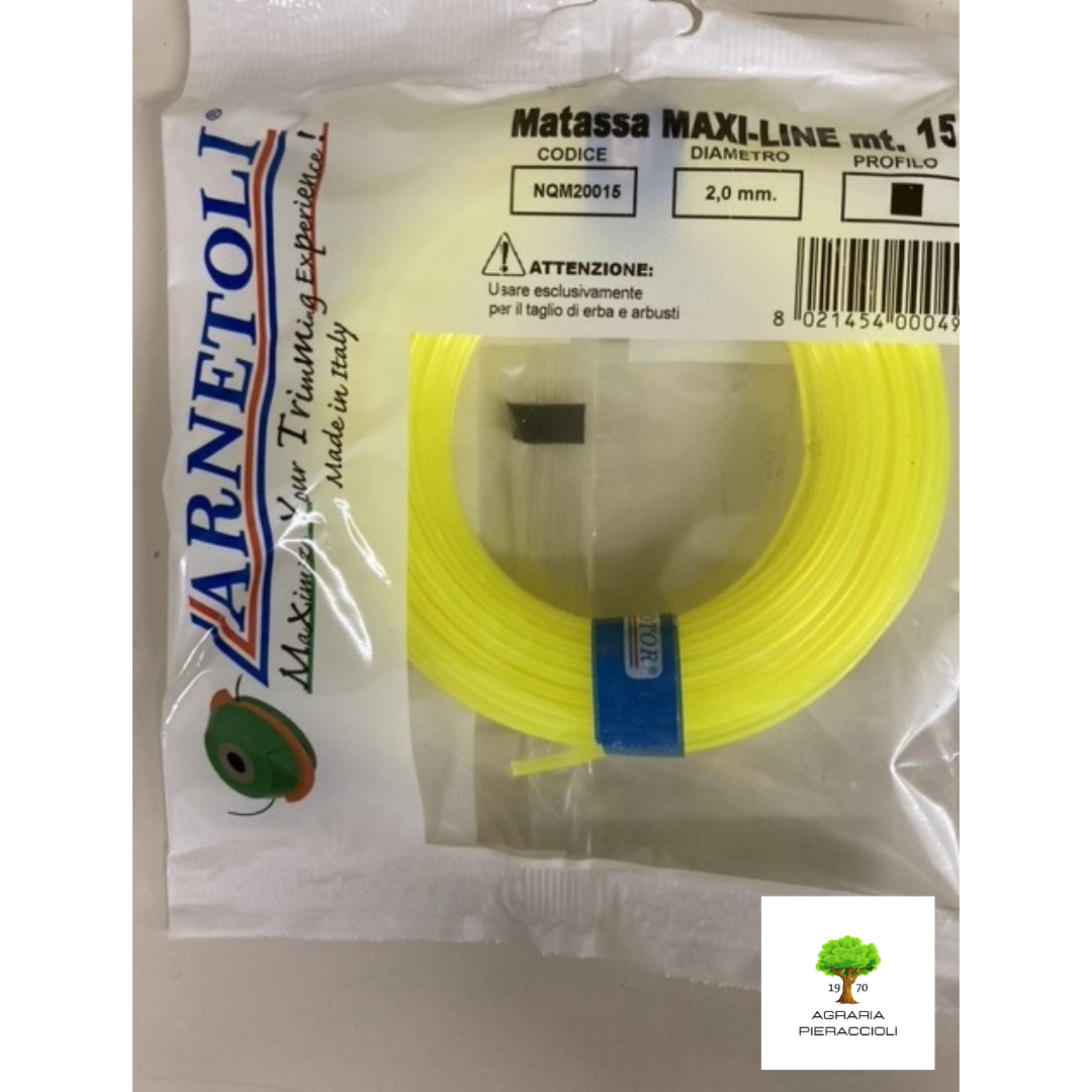 FILO DECESPUGLIATORE ARNETOLI MAXI-LINE Ø2,0mm mt15 PROFILO QUADRATO 1