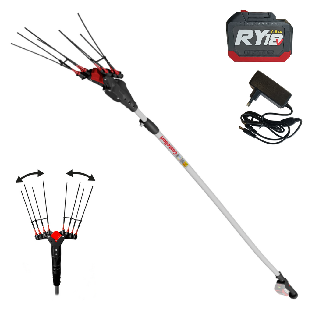 CASTELLARI VERTIGO L 18V ABBACCHIATORE SBATTITORE 240-320cm + KIT BATTERIA 7.8Ah0