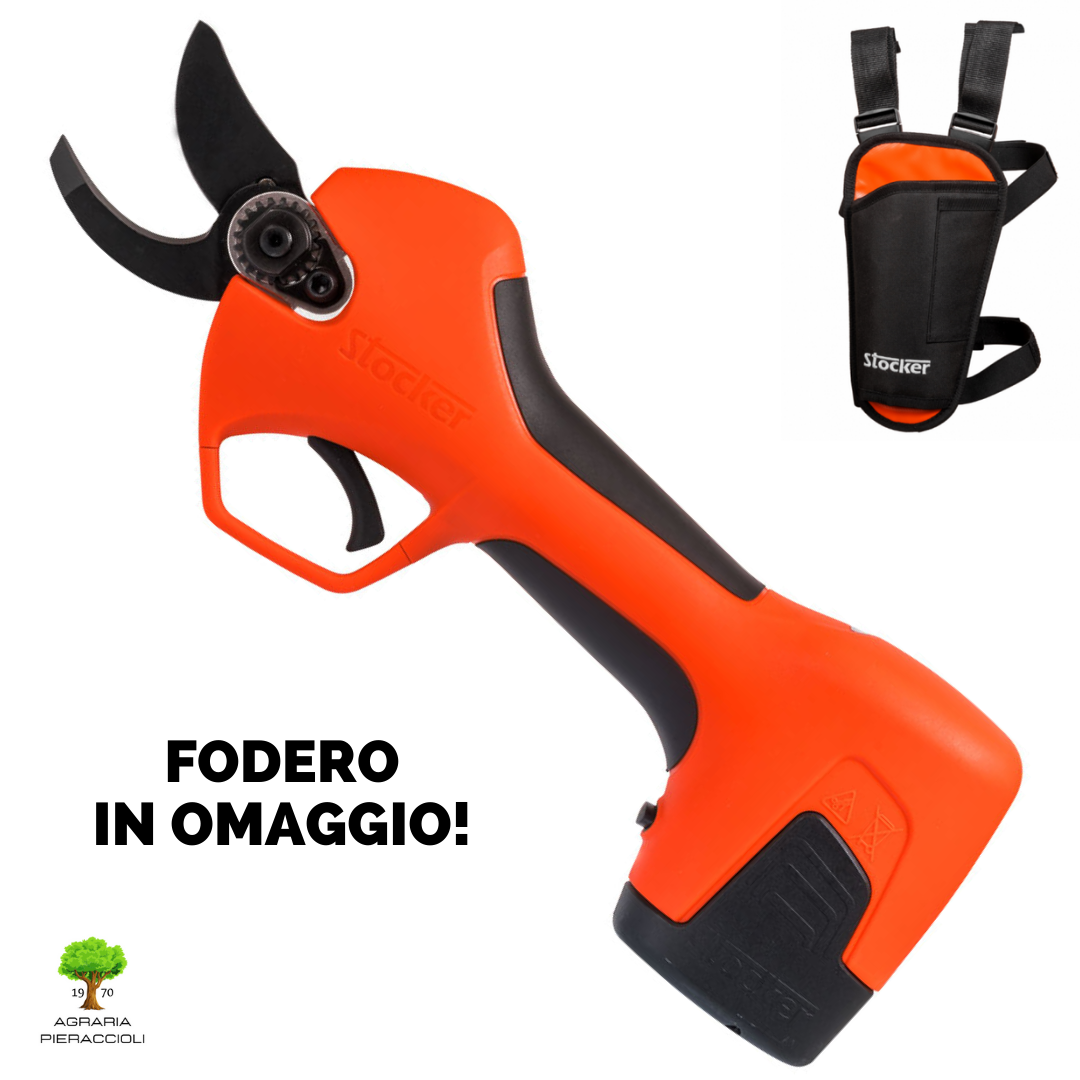 FORBICE POTATURA A BATTERIA STOCKER VULCANO E-25 TR 2 BATTERIE VALIGETTA FODERO0