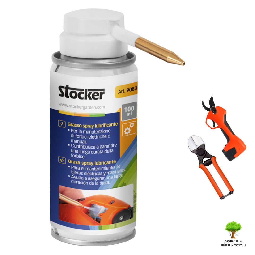 GRASSO SPRAY LUBRIFICANTE STOCKER 9083 MANUTENZIONE FORBICI ELETTRICHE E MANUALI0