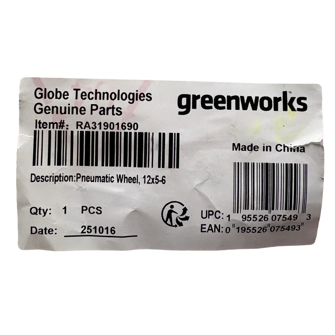 GREENWORKS RUOTA COMPLETA RICAMBIO ORIGINALE CARRIOLA A BATTERIA  G40GC 319016902