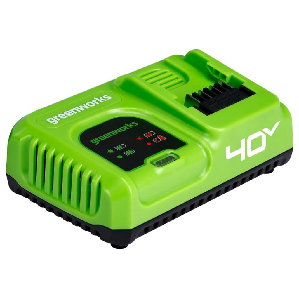 GREENWORKS G40CU5 CARICABATTERIE RAPIDO 5Ah ORIGINALE PER TUTTE LE BATTERIE 40V0