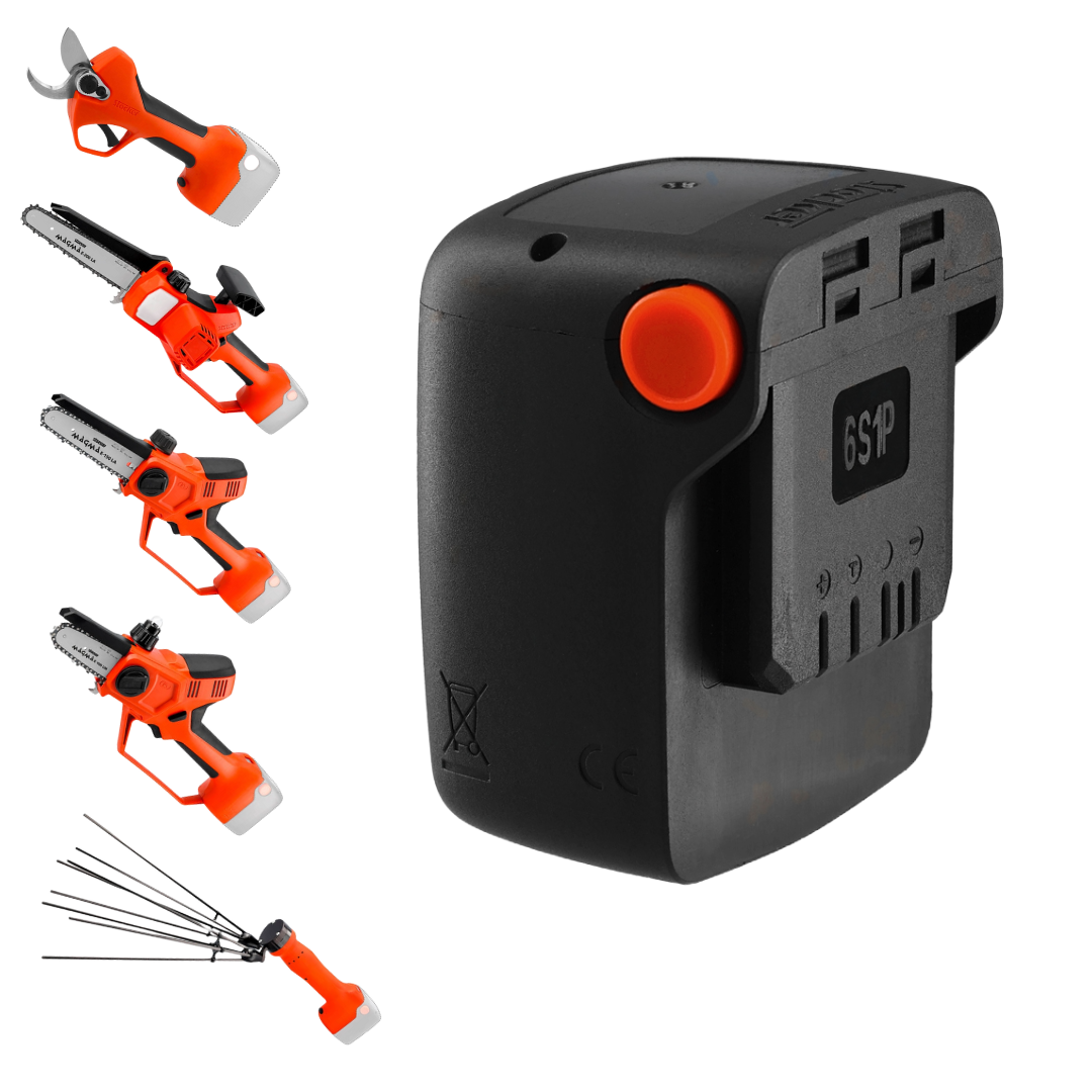 STOCKER BATTERIA ORIGINALE MAGMA SYSTEM 21V 2,6Ah FORBICE MOTOSEGA GEYSER 25L1