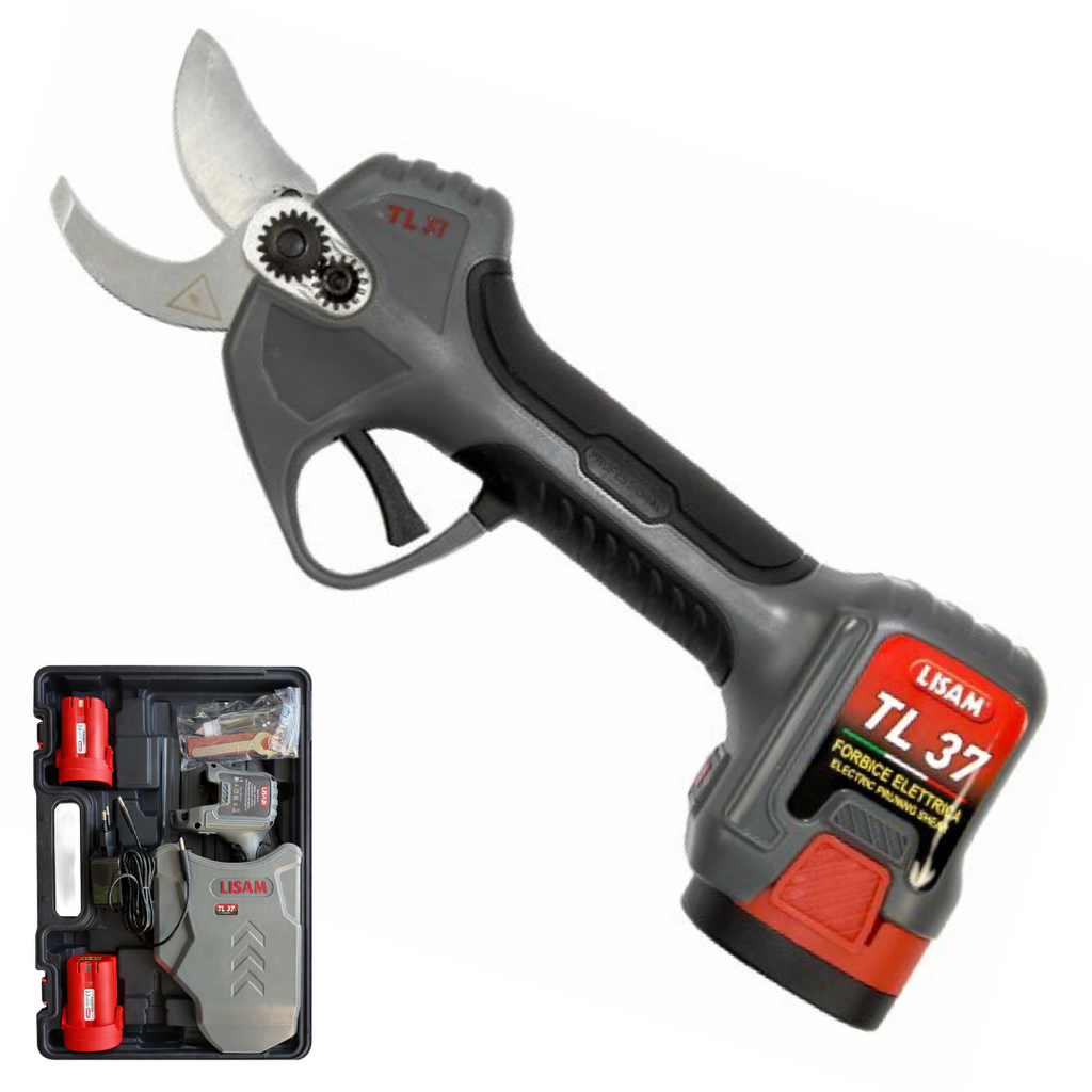 LISAM TL 37 FORBICE A BATTERIA DA POTATURA Ø37mm 2 BATTERIE 4,5Ah FODERO INCLUSO0