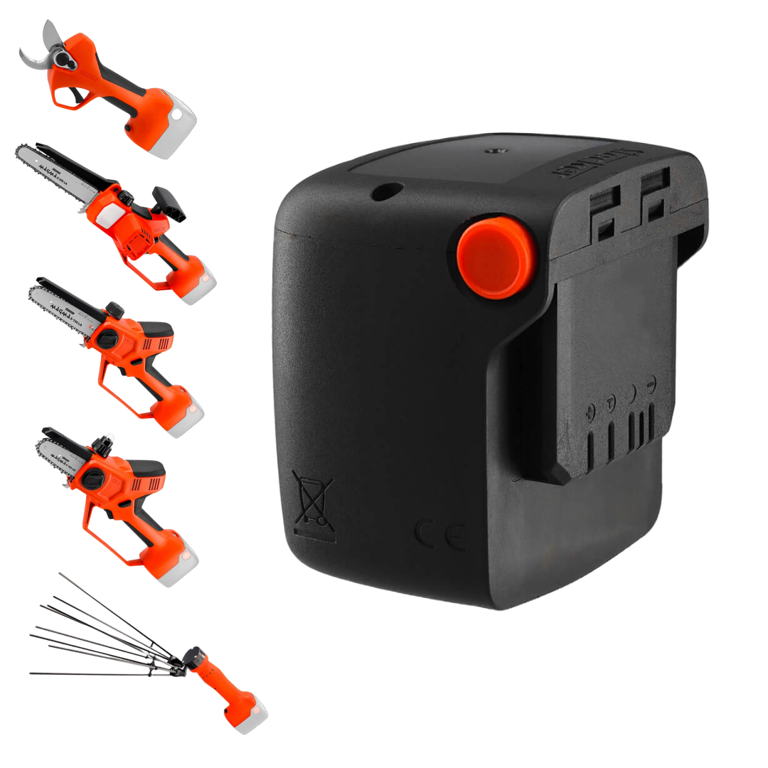 STOCKER BATTERIA ORIGINALE MAGMA SYSTEM 21V 4Ah FORBICE PER MOTOSEGA GEYSER 25L1