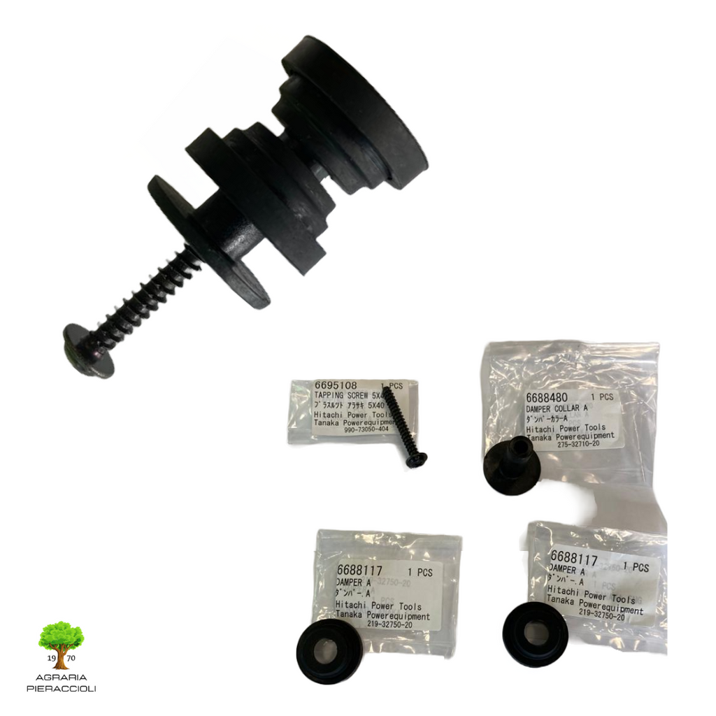 GOMMINI E VITE ORIGINALI PER IMPUGNATURA MOTOSEGA HITACHI CS25 TANAKA TCS 28011