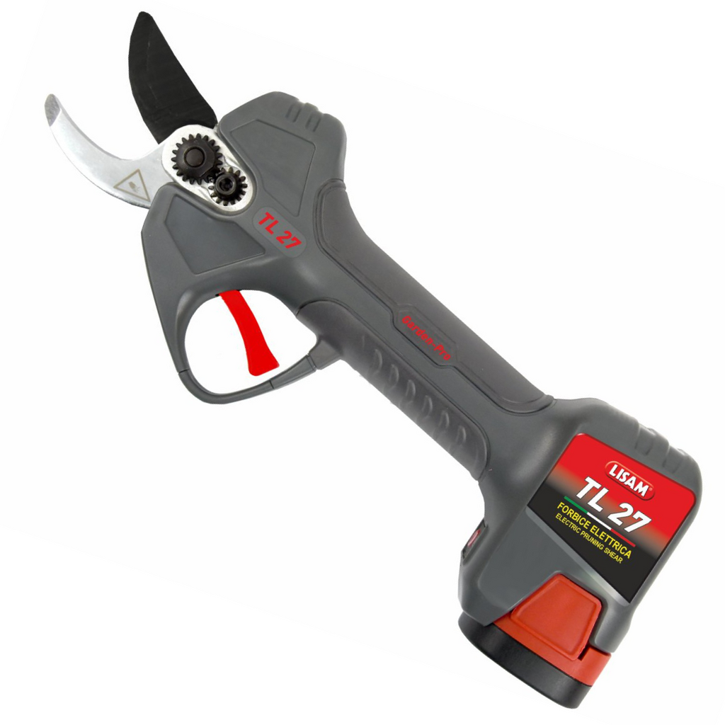 LISAM TL 27 FORBICE A BATTERIA DA POTATURA Ø27mm 2 BATTERIE 2Ah FODERO INCLUSO1