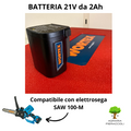 BATTERIA AL LITIO 21,6V COSPET WORTEX 2,5Ah 54Wh - PER SAW 100M RICAMBIO0
